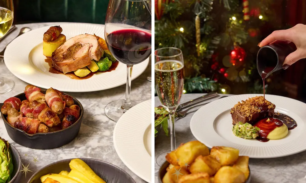turkey ballotine with pigs in blankets