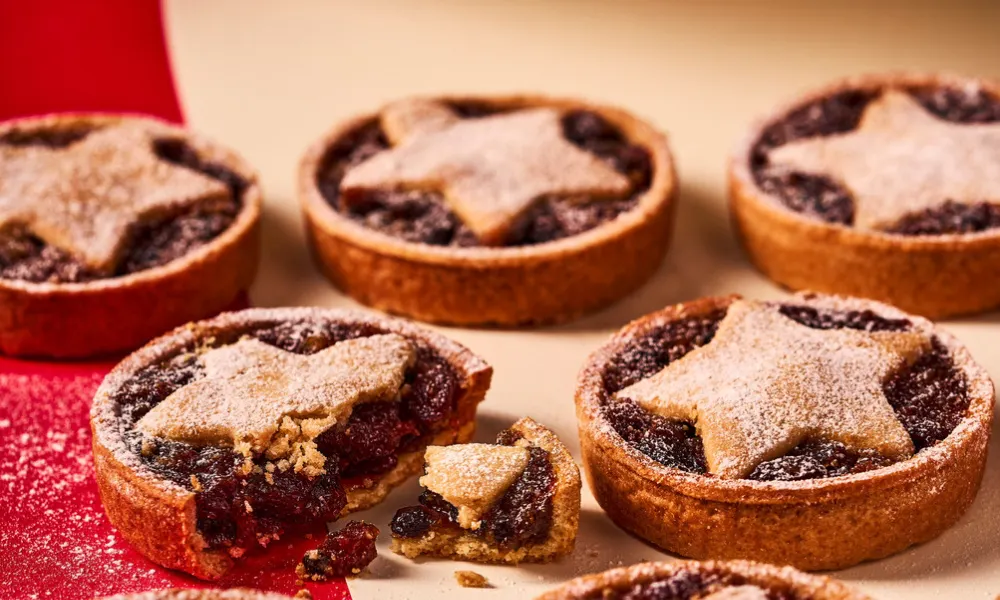 mince pies with star shaped pastry tops