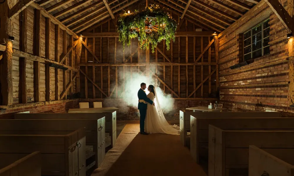 the milling barn winter wedding 