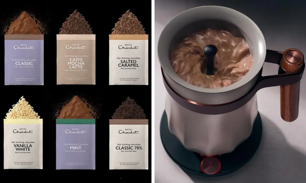 hot chocolate sachets and velvetiser