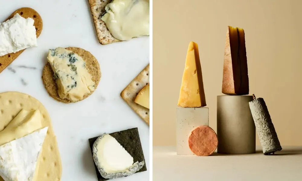 selection of cheese and crackers