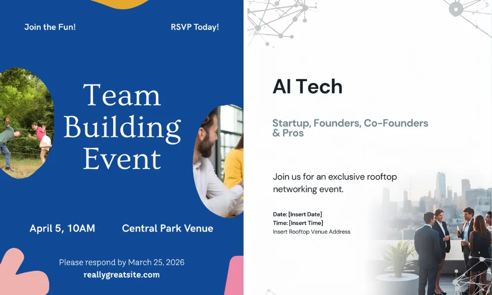 AI generated invitation templates