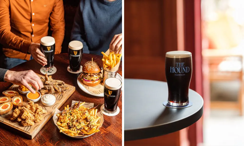 Burgers and Guiness at The Hound