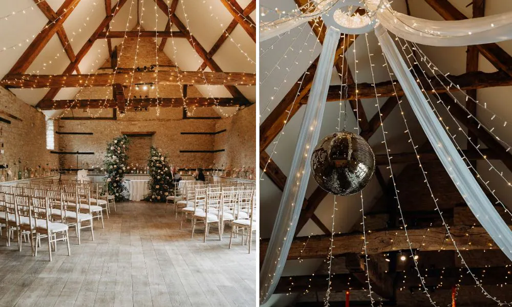 The venue set up for a ceremony