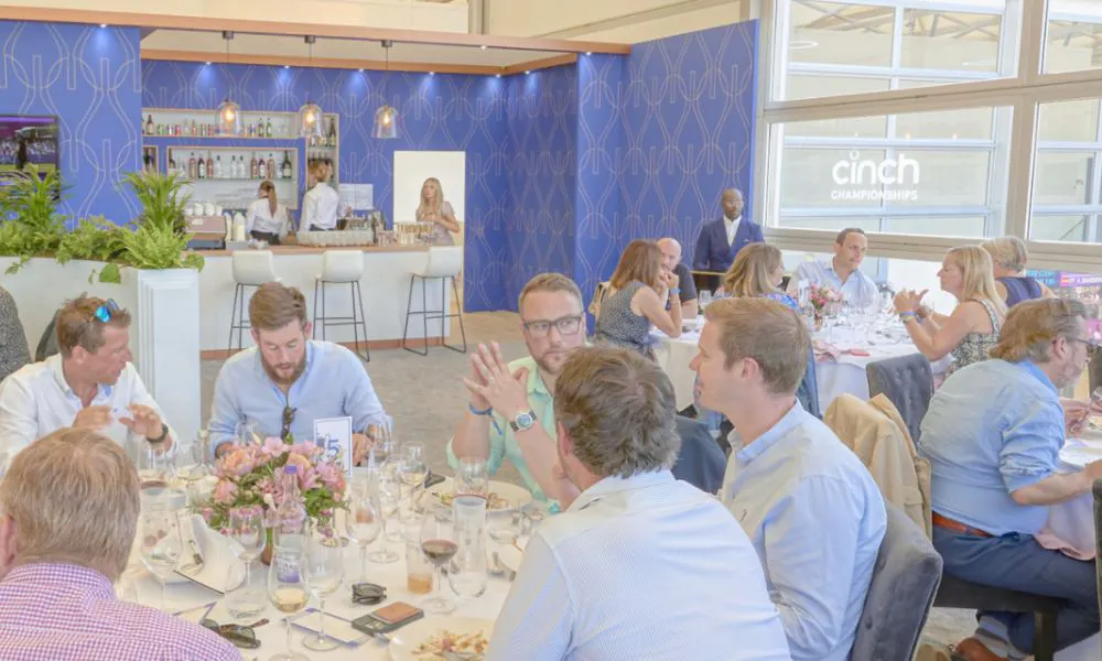 A busy dining room with various groups of people