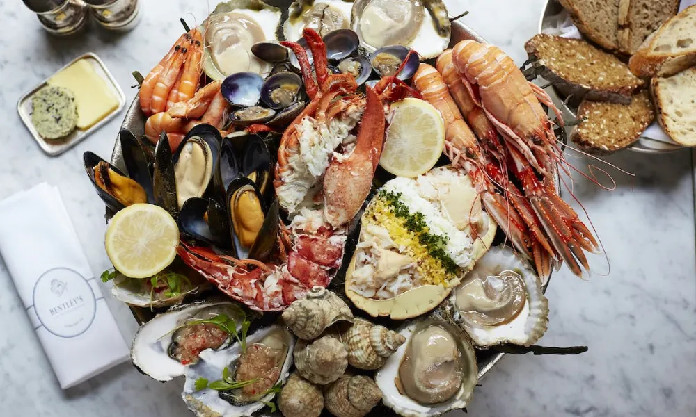 seafood platter at Bentley's