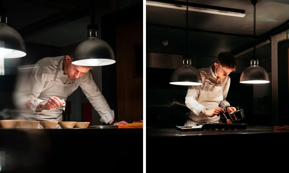 matt sampson plating on the kitchen pass