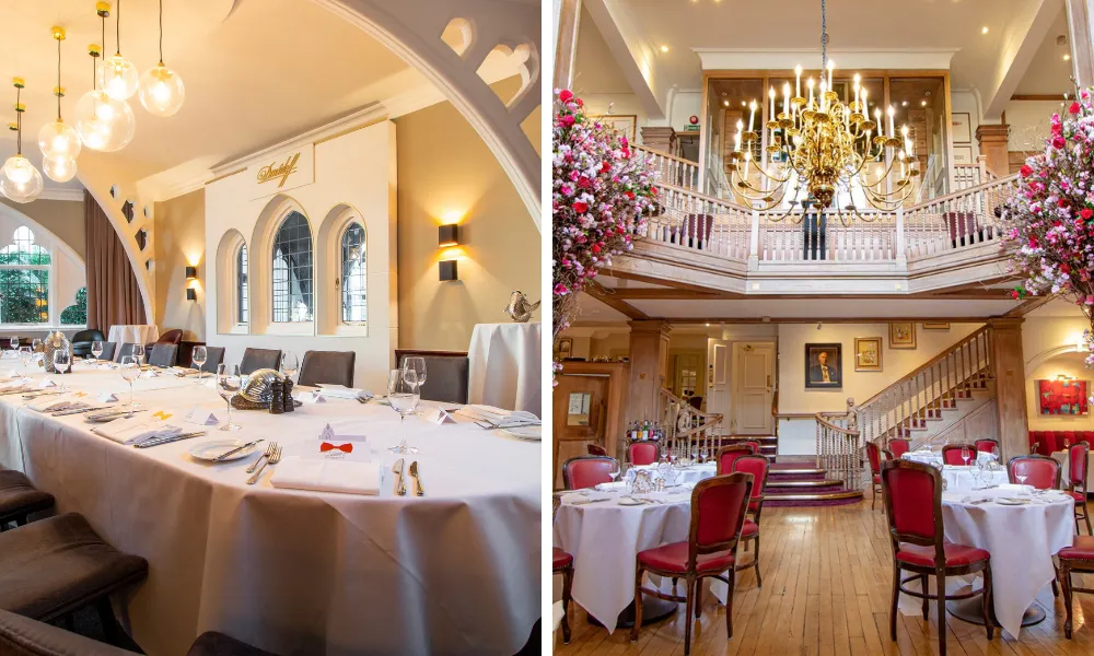 dining in the entrance hall at mosimanns