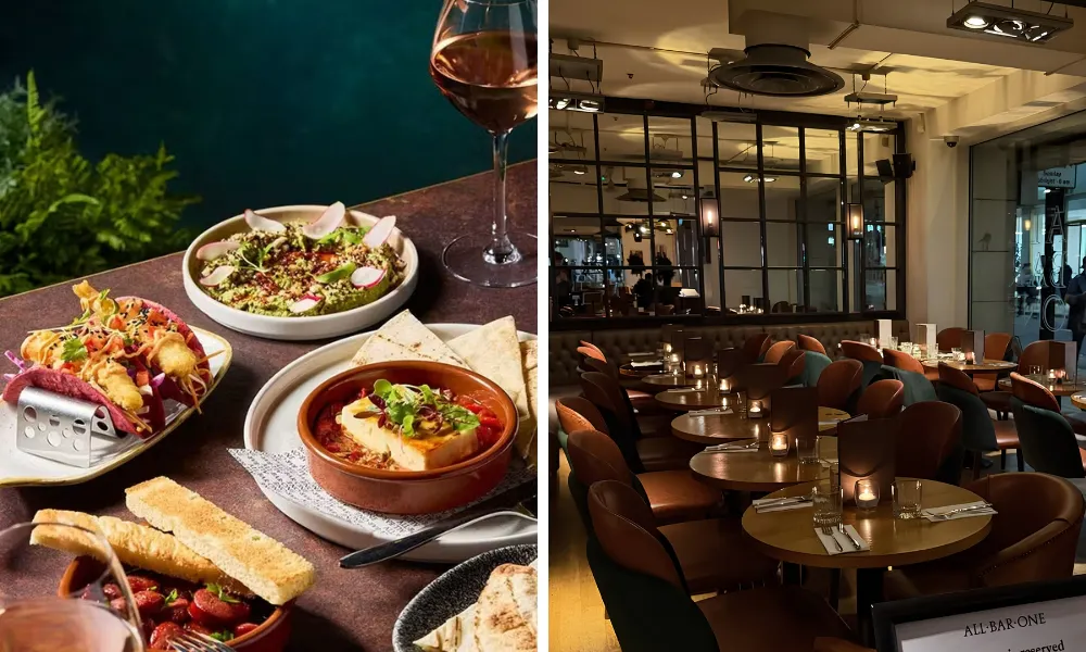 private room and table with small plates and tacos