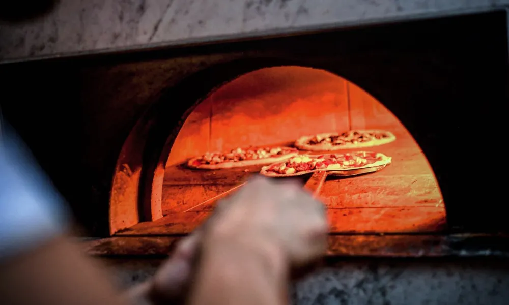 pizza oven at bosco pizzeria