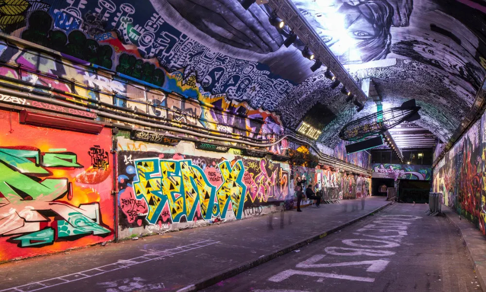 graffiti at leake street tunnel