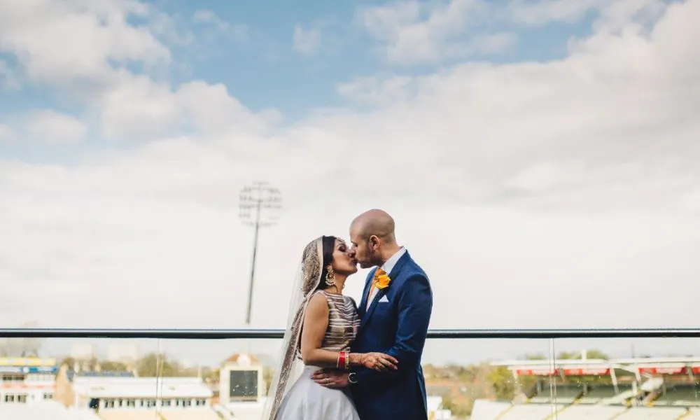 Edgbaston Cricket Ground happy couple