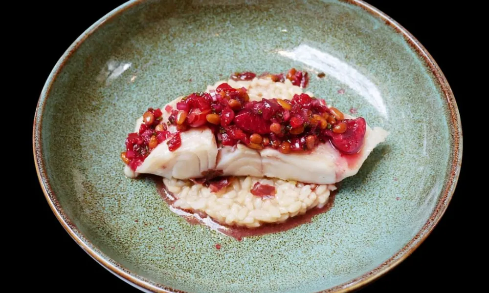fish dish at Dans le Noir
