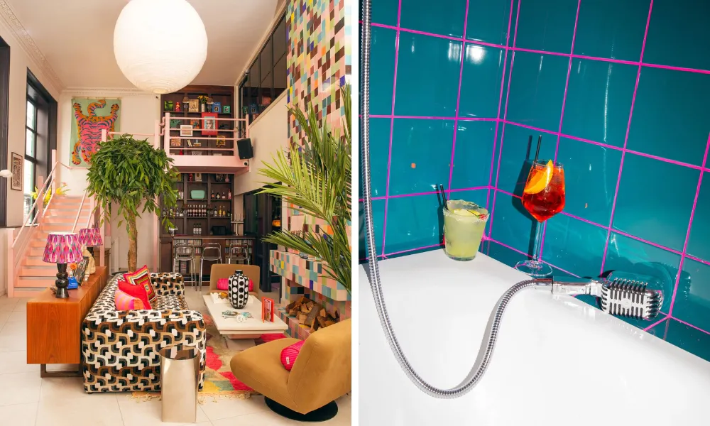 bar and restaurant styled as a flatshare