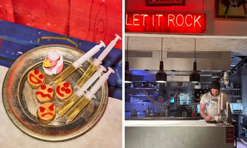 foie gras with sweet wine syringes