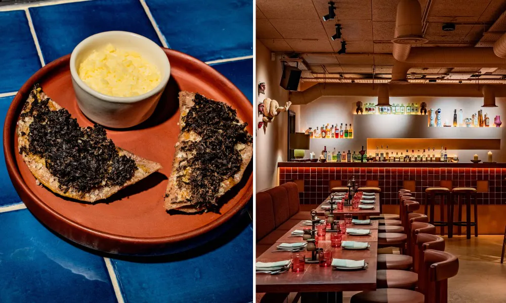 Fonda tostadas and bar area