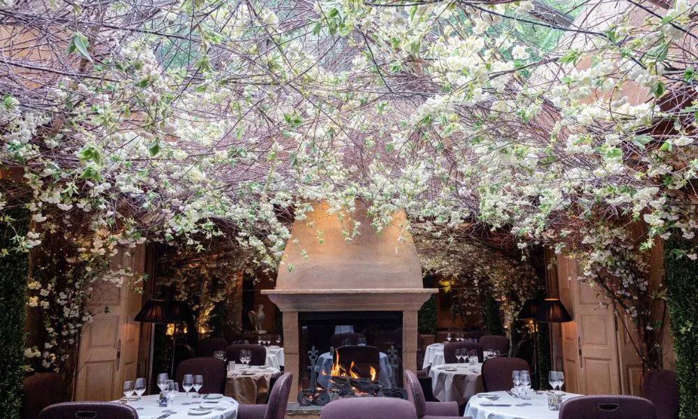 The 'pretty room' outdoor terrace at Clos Maggiore