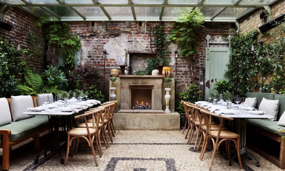 The outdoor terrace at Luca
