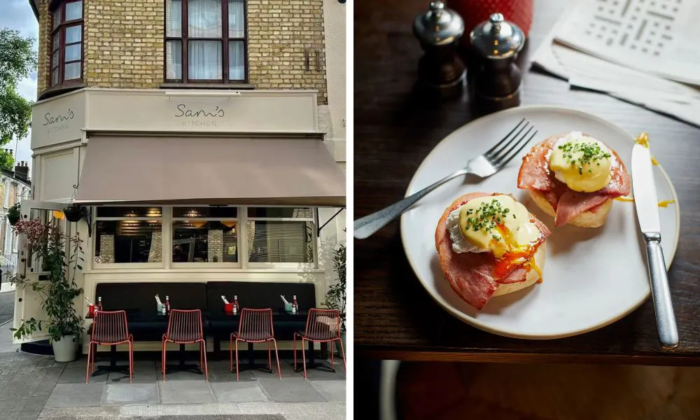 Sam's Kitchen interiors and eggs benedict