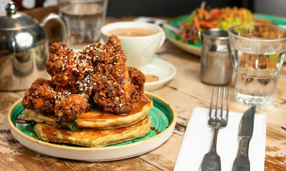 Fried chicken waffles