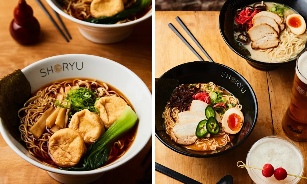 ramen bowls at shoryu
