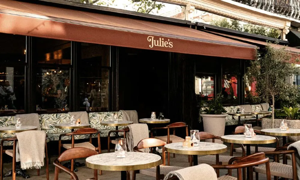 front terrace at Julie's in Holland Park