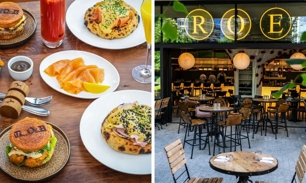 brunch on the terrace at roe