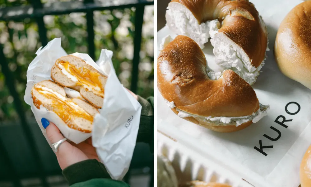 kuro breakfast bagel