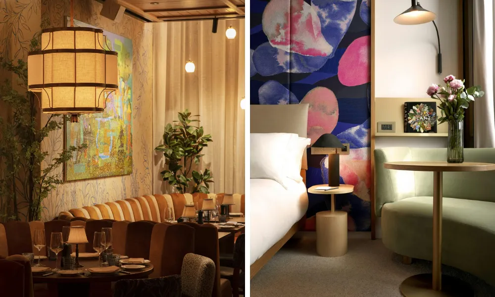 Lavo restuarant at the BoTree with image of guestroom