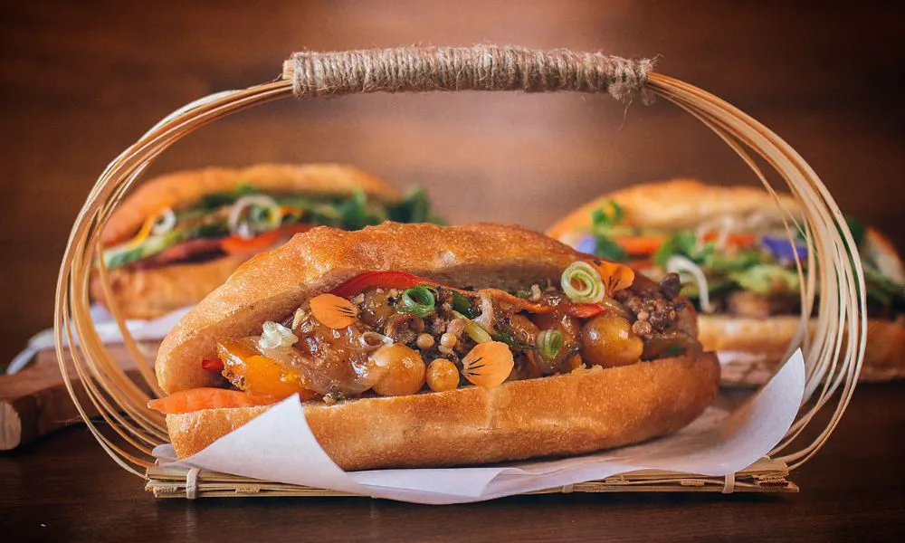Banh Mi in a basket
