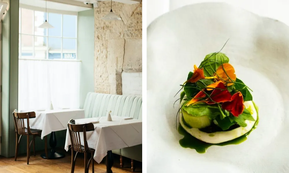 Dining room at Osip in Bruton