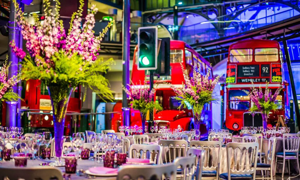 the inside of the London Transport Museum
