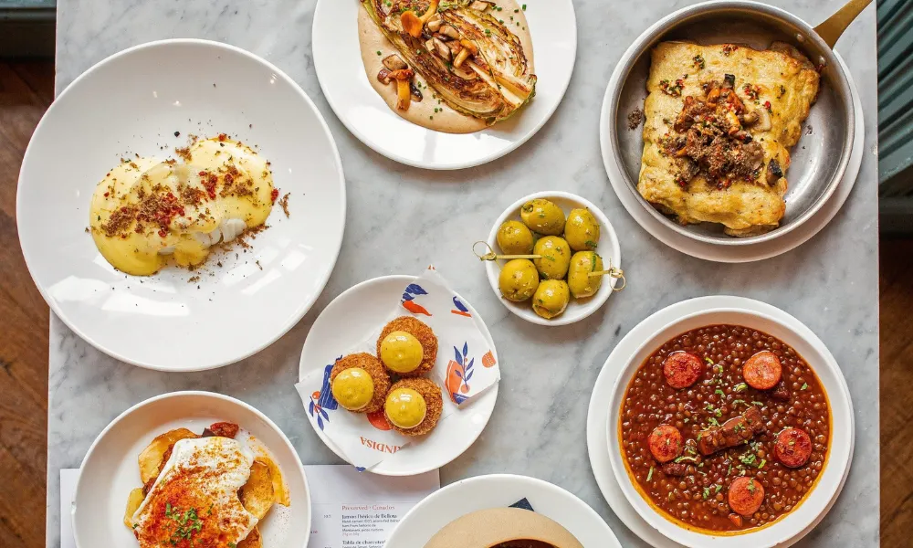 Selection tapas for tasting menu
