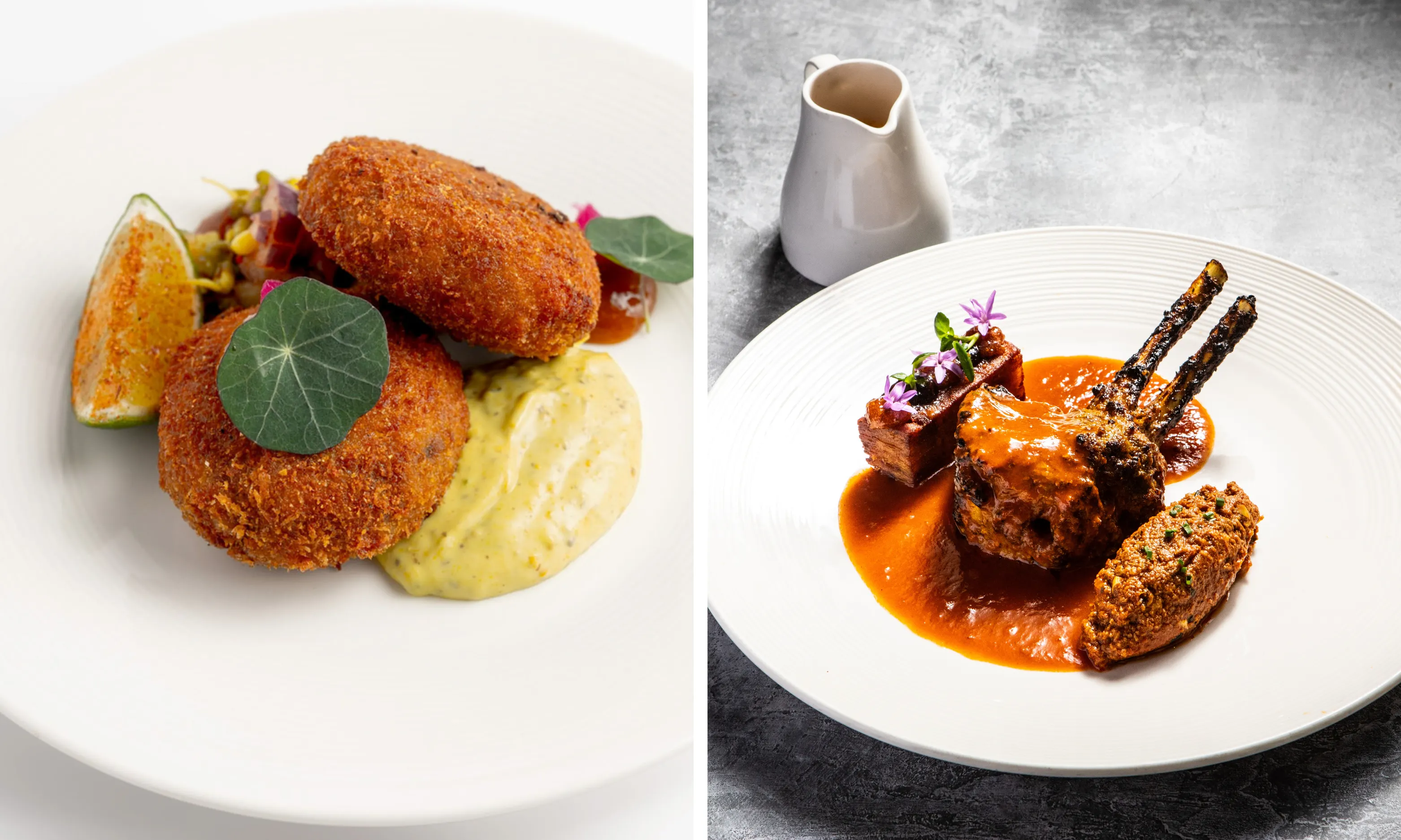 tasting menu at indian fine dining restaurant