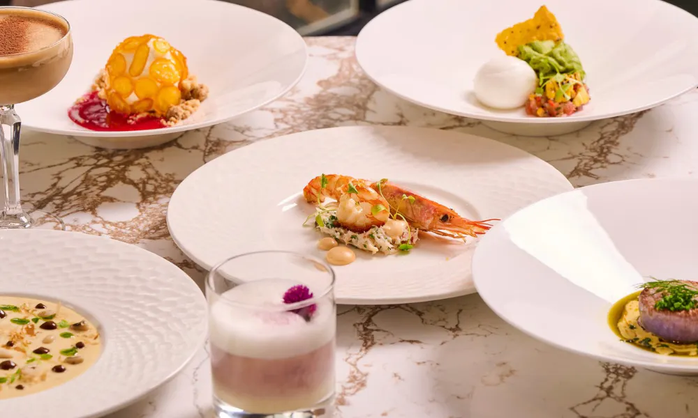 dishes on the tasting menu at reign at the rex