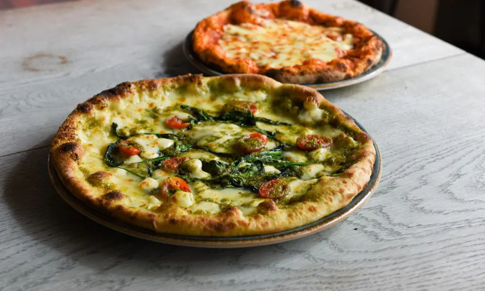 pizza on table