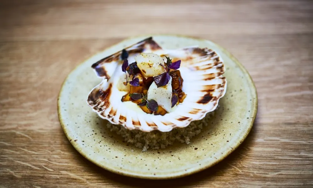 scallop dish at orasay