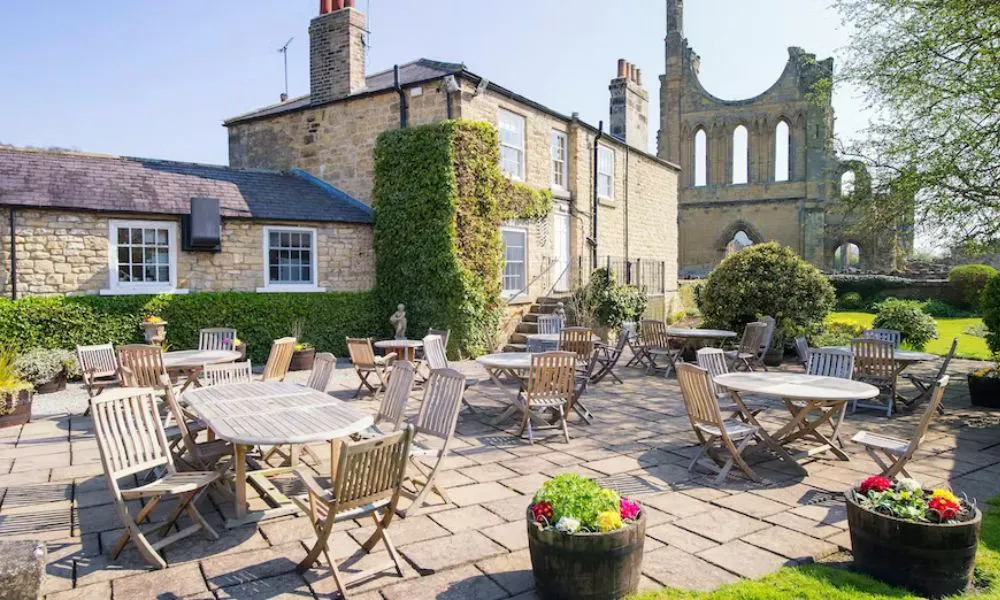 The pub outside Byland Abbey