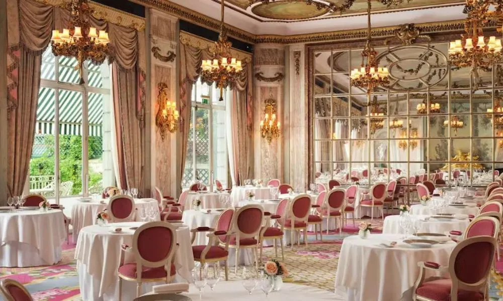 The pink renaissance style dining room