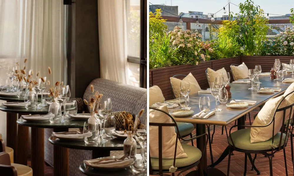 The summer terrace at yasmin