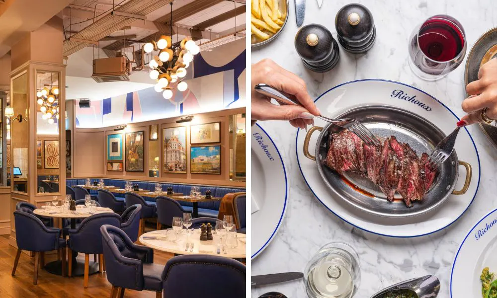 Brasserie interiors and steak at Richoux