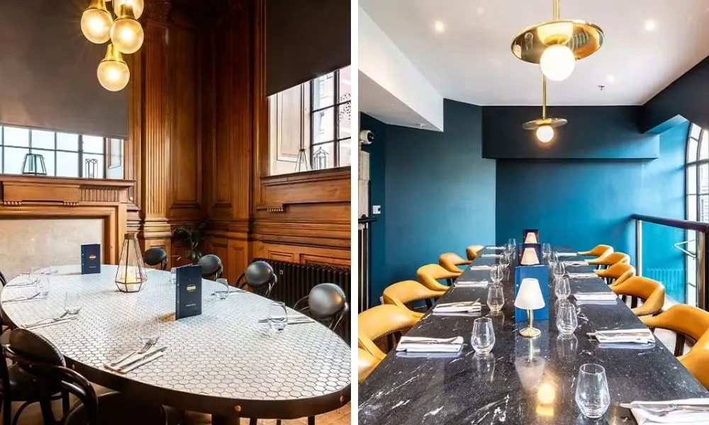 intimate private dining rooms at Browns Leeds