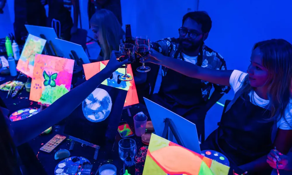 neon paints at neon brush