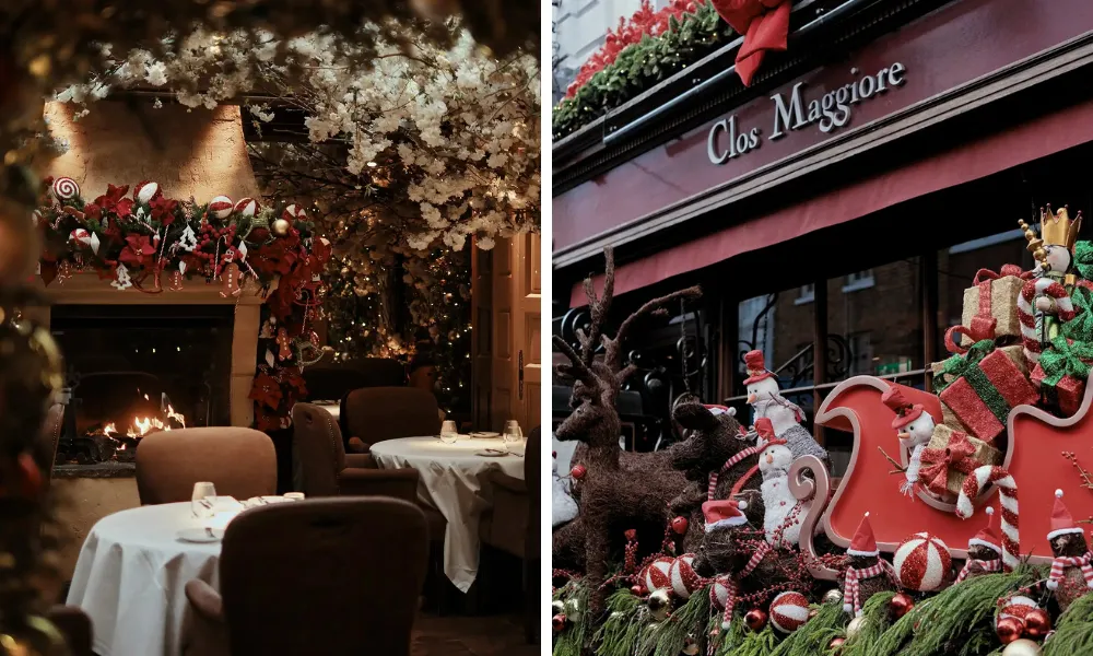 clos maggiore in covent garden restaurant for christmas