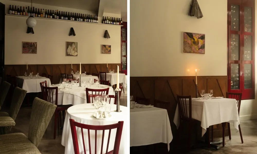 dining room at bistro freddie