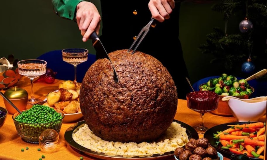 Customers shocked as IKEA reveals giant turkey-sized meatball for Christmas