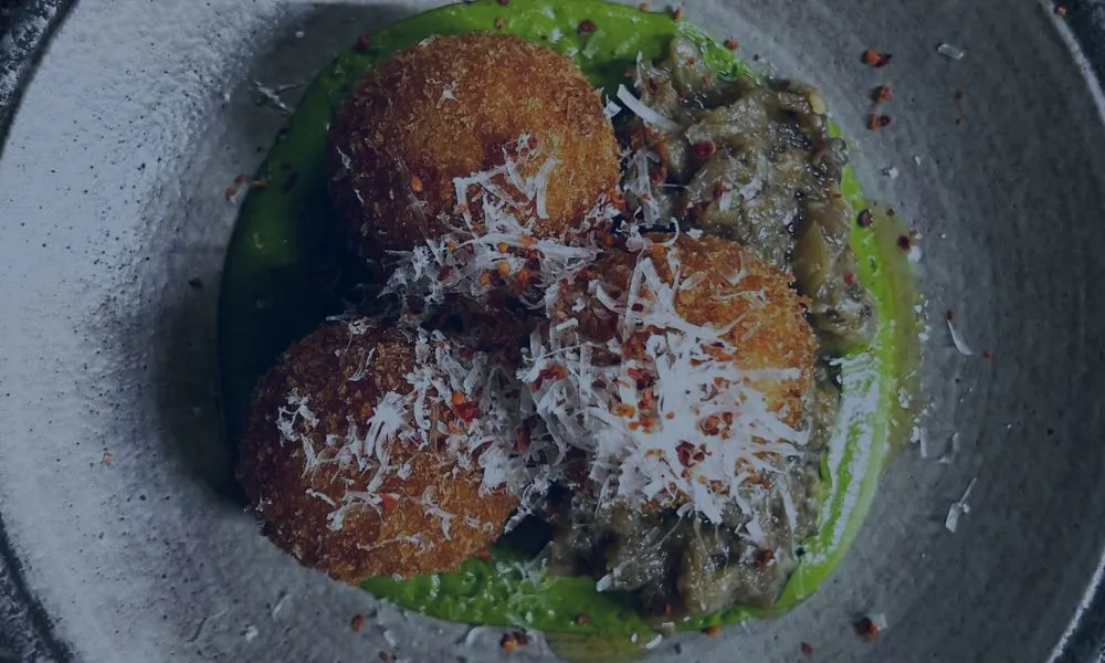vegan arancini from Peachy Goat