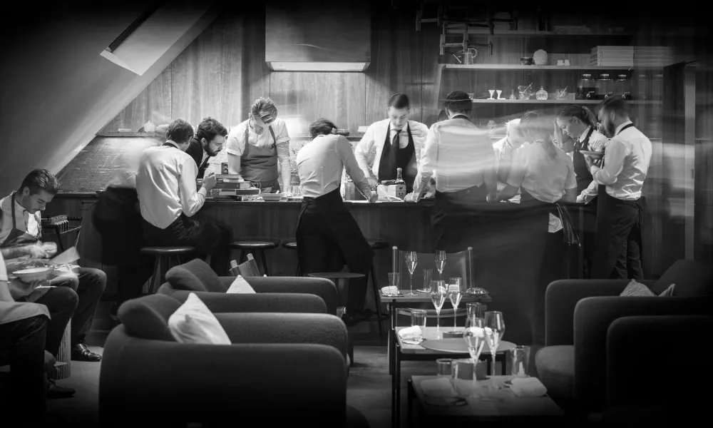 kitchen team at frantzen