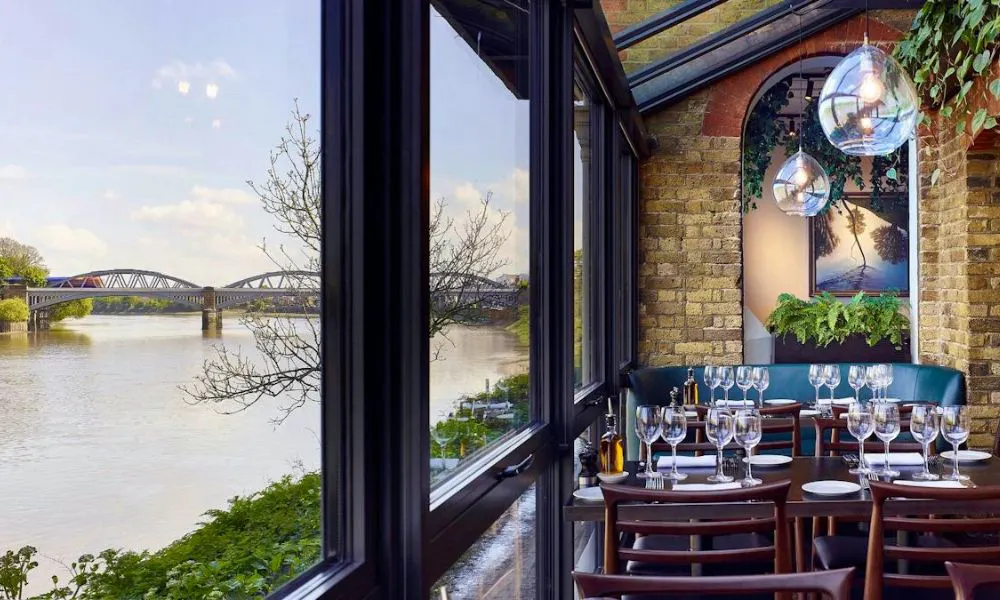 Riverside views from the dining room