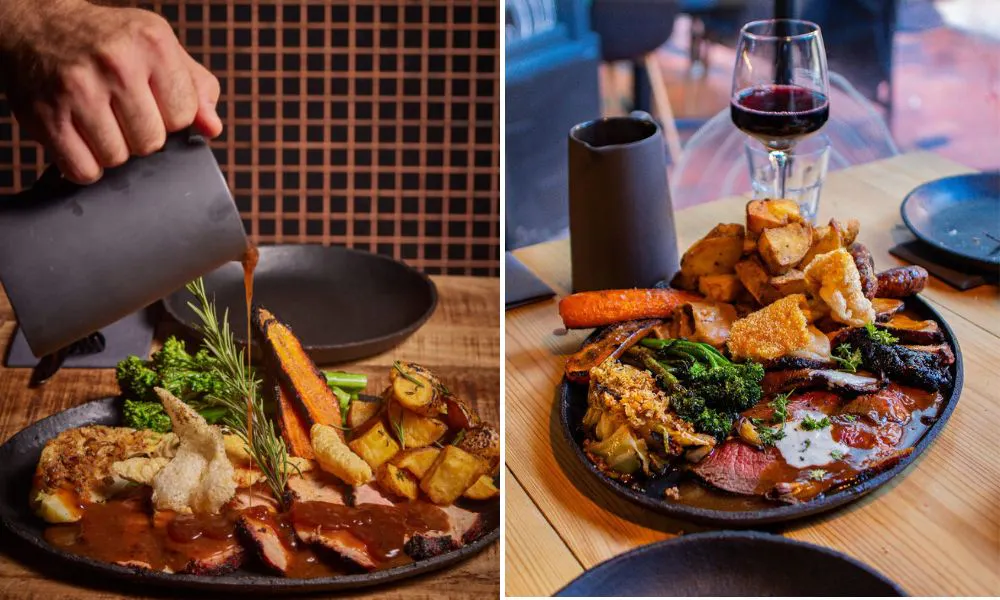 big roast dinner plate